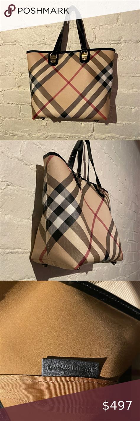 BURBERRY CNPANSIM1PAN Tote Bag Handbag Nova Check 